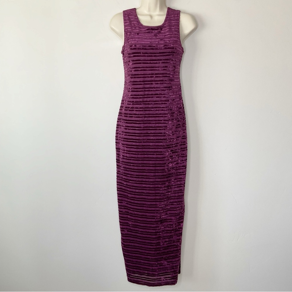 Vintage 90s Y2K Maurices Velvet Velour Tank Maxi Dress Size S Whimsigoth